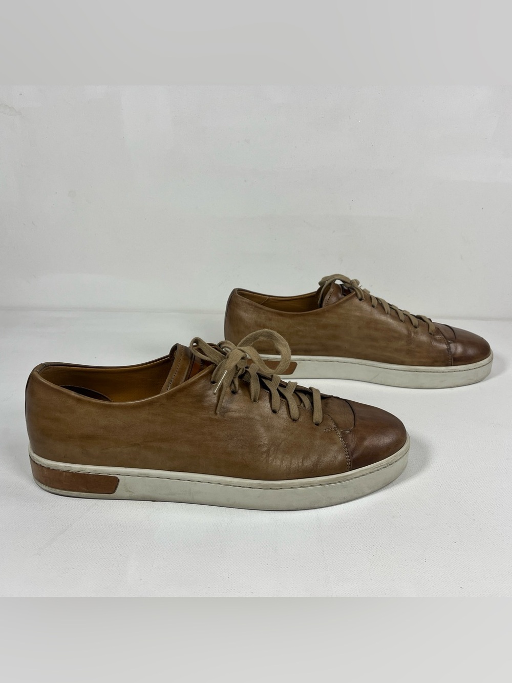 Magnanni Sneakers Low Top Luxury Leather Dress Made Spain Brown Men’s 13 M